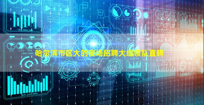 哈尔滨市区大的夜场招聘大组领队直聘